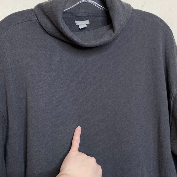 Aerie Sweatshirt Long Sleeve Cowl Neck Gray - Picture 5 of 6